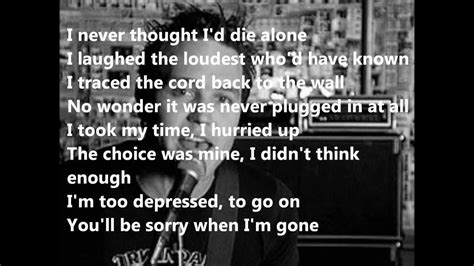 Blink 182 - Adam's Song (Lyrics) - YouTube