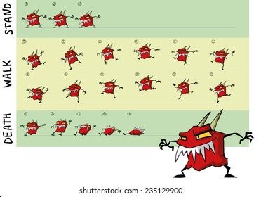 Animation Sprite Monster Stock Illustration 235129900 | Shutterstock