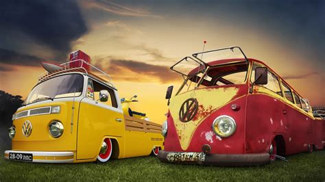 🔥 Download Vw Bi Van HD Desktop Wallpaper Volkswagen Hippie Bus by ...