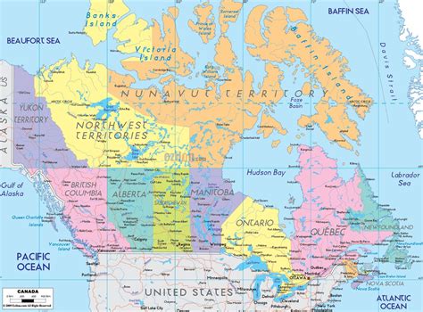 Map of eastern Canada - Detailed map of eastern Canada (Northern ...