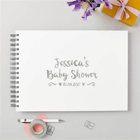 Personalised Baby Shower Guest Or Memory Book By Martha Brook