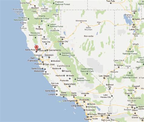 Santa Rosa, California Map