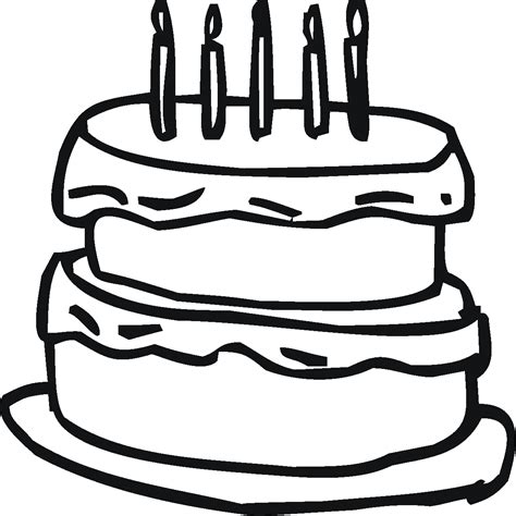 Birthday Cake Outline | Free download on ClipArtMag