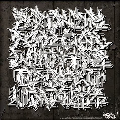 Graffiti-art: Graffiti fonts pt.1 "Wild style from Nightdeviant"