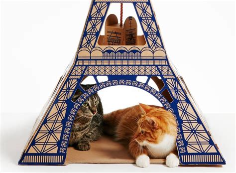 Company creates cardboard houses for cats inspired architecture icons ...