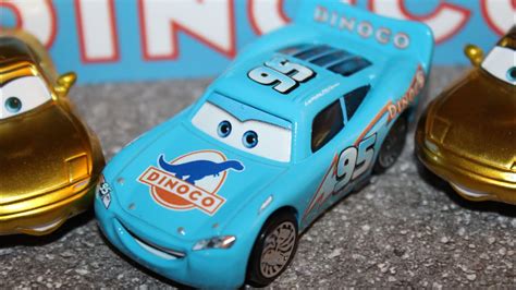 Mattel Disney Cars Bling Bling Lightning McQueen Dinoco Piston Cup ...