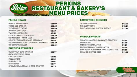 Updated Perkins Restaurant & Bakery Menu Prices (2024)