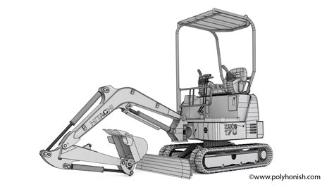 Hitachi ZAXIS 17U - Polygonish - 3D Model Store