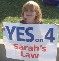 Sarah says: vote for Sarah and Sarah’s law! – Tim & Terri Palmquist’s blog