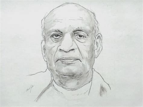 Sketch of Sardar Vallabhbhai petal | Sketches, Pencil drawings easy ...