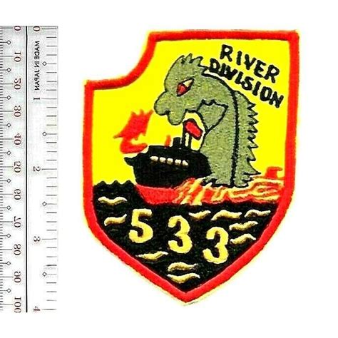 US Navy USN Vietnam 533rd River Division PBR Brown Water Navy Patch on ...