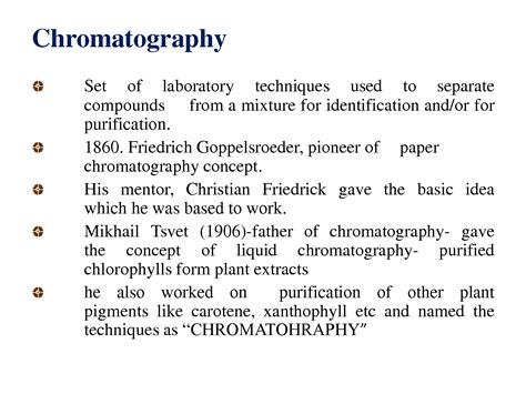 SOLUTION: CHROMATOGRAPHIC TECHNIQUES PRINCIPLE AND ITS CLASSIFICATION ...