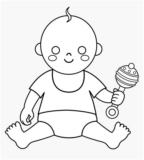 Transparent Baby Hand Png - Baby Sitting Down Outline, Png Download ...