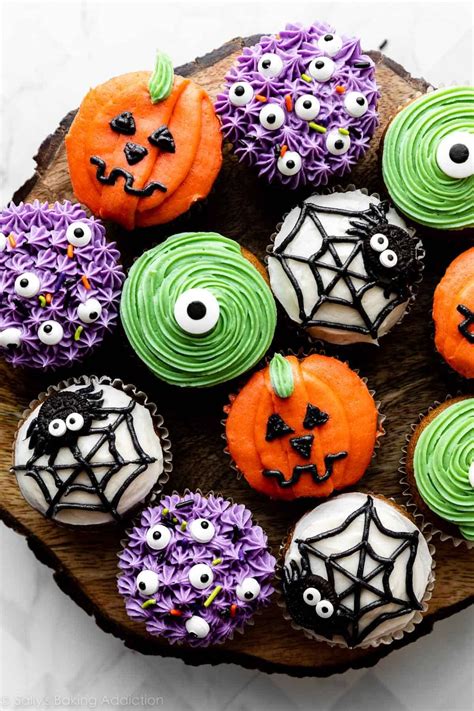 Embellished Halloween Cupcakes (Video) - Sally's Baking Habit - the ...