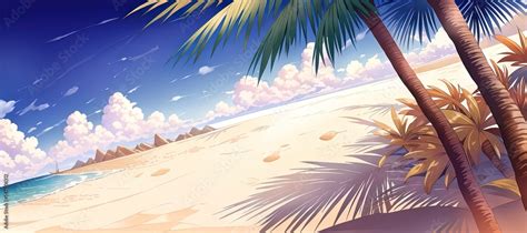 Art for anime series. Desert. Sand. Sunset. Cloud. AI generated art ...