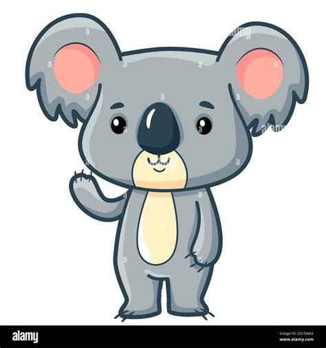 Cute koala cartoon. Koala clipart illustration Stock Photo - Alamy