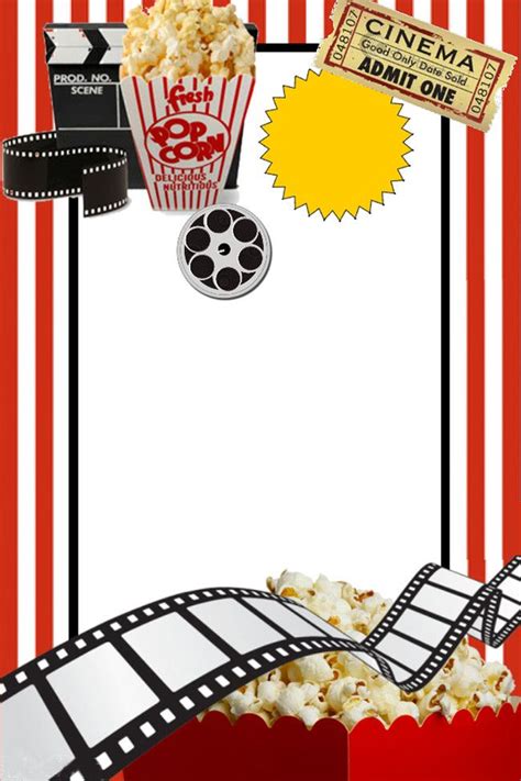 O Cinema Oferece A Imagem De Fundo | Movie party invitations, Kids ...