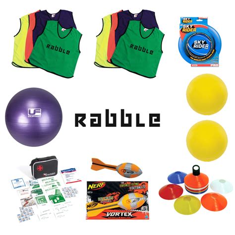 Rabble Game Equipment (with branded bibs)