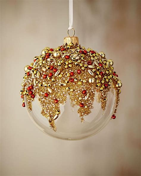 Silverado Gold & Glitter Collection Clear/Golden/Red Ornament ...