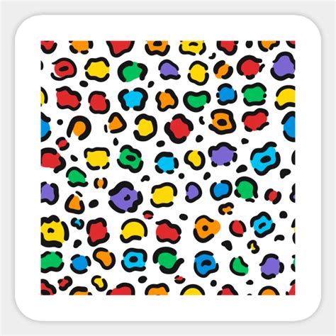 Rainbow Cheetah Pattern - Cheetah Pattern - Sticker | TeePublic