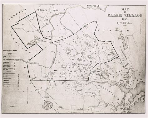 1692 Village Map of Salem Massachusetts - Etsy