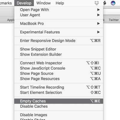 Clear your cache in Safari (Mac Os X/macOS)