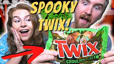 We HAD TO TRY the Ghoulish Green Halloween Twix! - YouTube