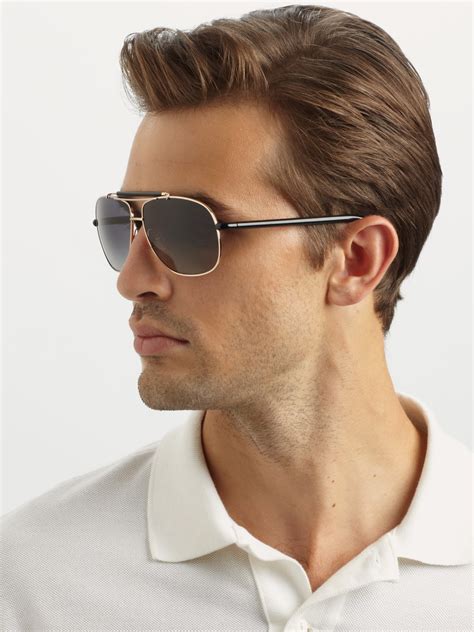 Lyst - Tom Ford Z Metal Navigator Sunglasses in Black for Men