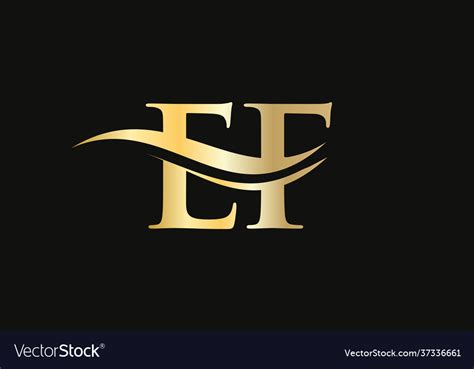 Modern letter ef logo design ef logo Royalty Free Vector