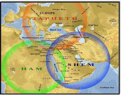 The Sons of Noah & their Inheritance | Bible history, Bible study help ...