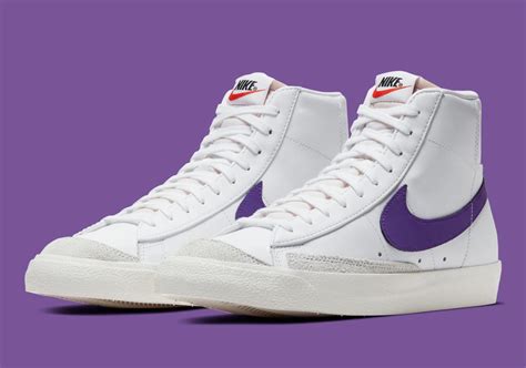 The Nike Blazer Mid '77 Vintage Gets Purple Swooshes | Nike shoes girls ...