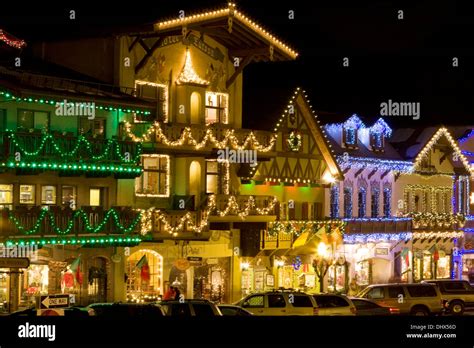 Christmas lights festival leavenworth washington hi-res stock ...