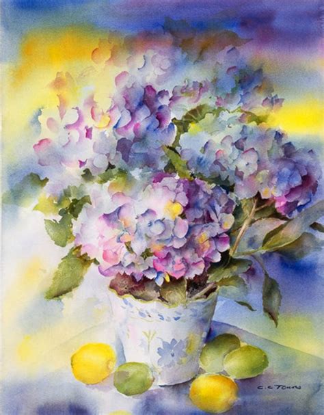 HYDRANGEA Painting, Hydrangea Watercolor Art Print From Original ...