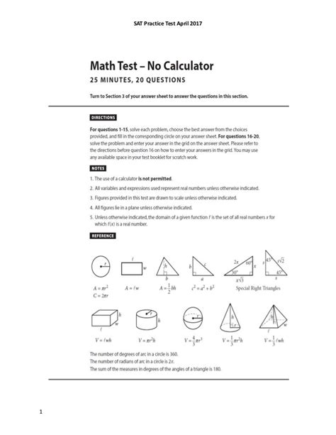 SAt practice test april 2017 qp