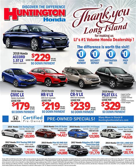 Honda Lease Specials | Huntington Honda serving Long Island