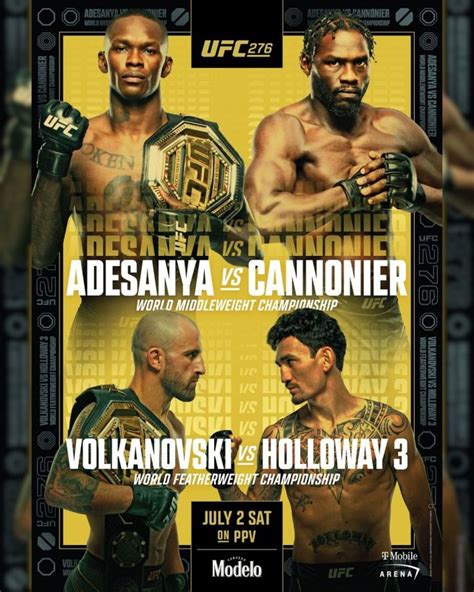 UFC 276 Card – All Fights & Details for 'Adesanya vs. Cannonier'