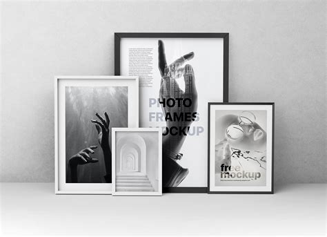 Free Different Sizes Photo Frames Mockup PSD - Good Mockups