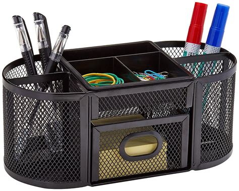 Amazon.com : AmazonBasics DSN-02950 Mesh Desk Organizer, Black : Office ...