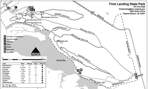 First Landing State Park Trail Map - Printable Map