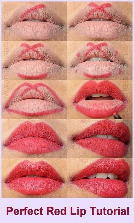 Define your cupid's bow with lip liner by creating an "X" shape. Doing ...