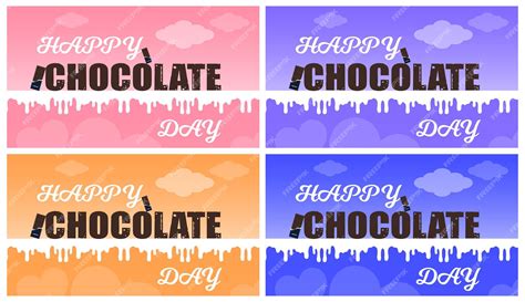 Premium Vector | Happy chocolate day illustration with chocolate vector ...