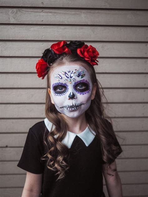 sugar skull makeup Halloween face paint ideas for kids | Halloween ...