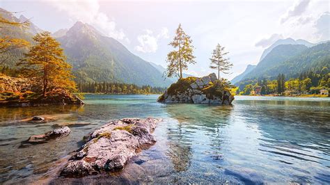 : forest, nature, landscape, summer, mountains, valley, rocks, water ...