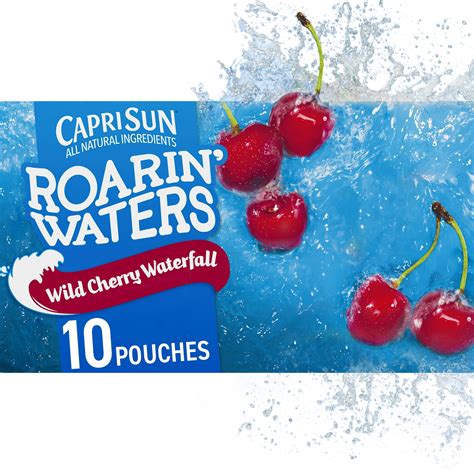 Capri Sun Roarin' Waters Naturally Flavored Wild Cherry Waterfall Water ...