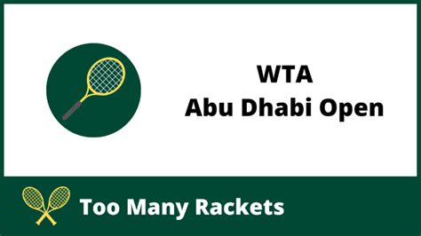 WTA Abu Dhabi Open 2024 - Schedule, Draw, & Prize Money!