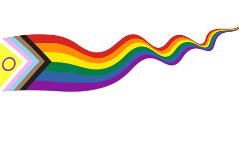 Waving ribbon of new progress Pride flag. Rainbow LGBT symbol 21564893 ...