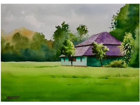 Nature Landscape Art | Watercolor Painting by Abhijeet Bahadure ...