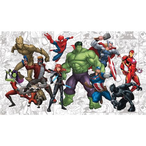 RoomMates Marvel Hero XL Chair Rail Wall Mural | The Home Depot Canada