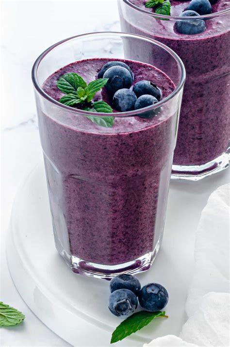 Blueberry Smoothie Recipe (Healthy, Without Banana ) - Cubes N Juliennes