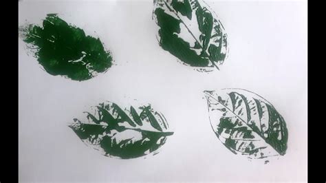 Leaf Print Technique for Kids | Easy Simple Leaf Printing for Children ...